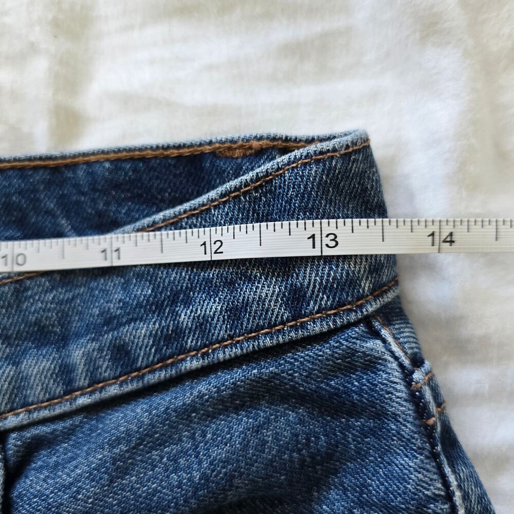 Reformation Julia High-rise Cigarette Slim Fit Ankle Jeans Baltic Blue Size 25 - Picture 7 of 9